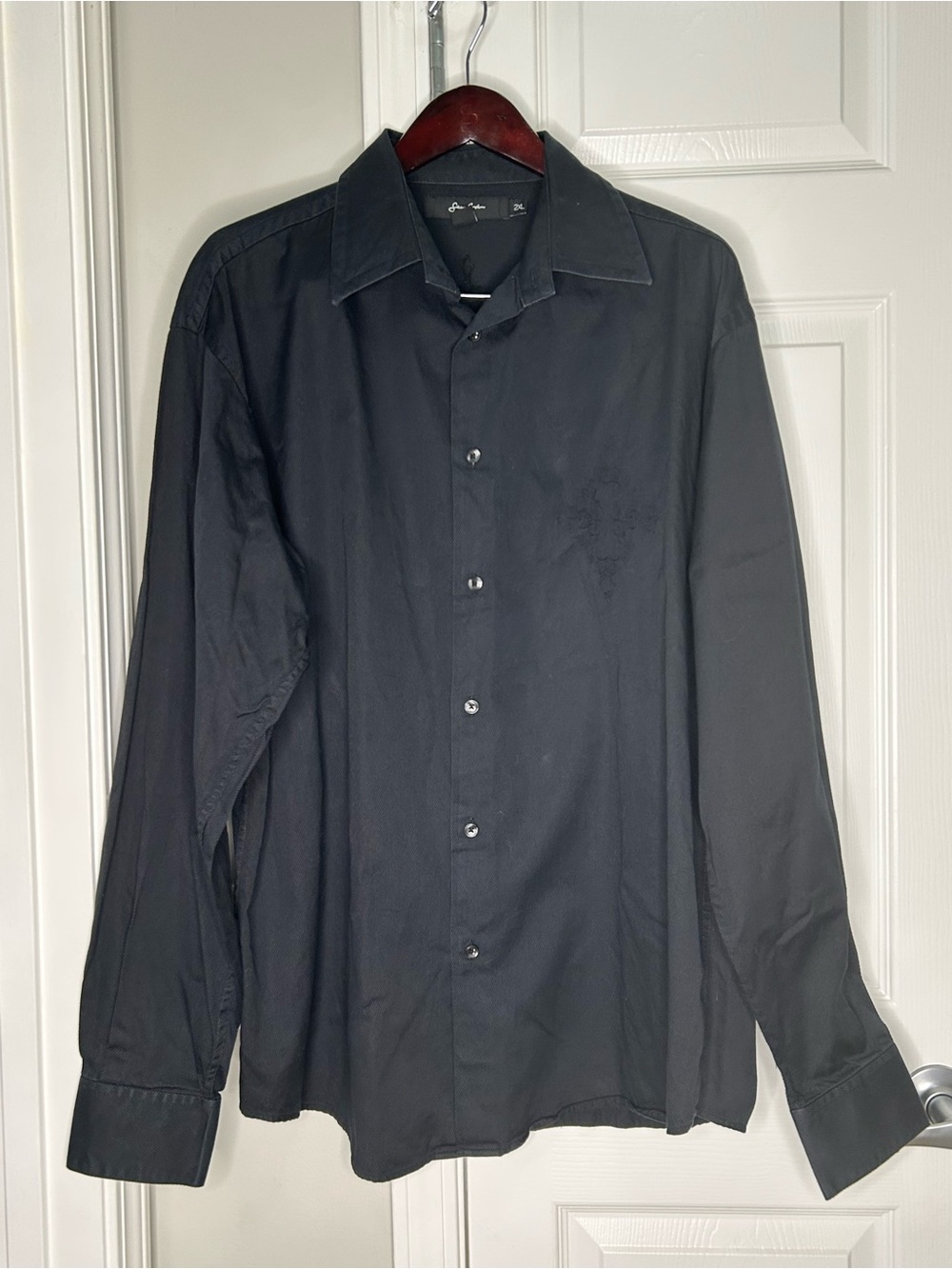 Sean John Men’s Black Long Sleeve Button-Up Shirt – Size 2XL